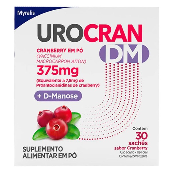 Encontraproduto.com.br - Urocram DM 375mg + 2g Pó para Solução Oral - Caixa com 30 Sachês