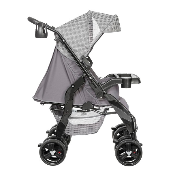Encontraproduto.com.br - Carrinho de Bebê Passeio Tutti Baby 4 Rodas 4 Posições Suporta até 15Kg Upper Cinza
