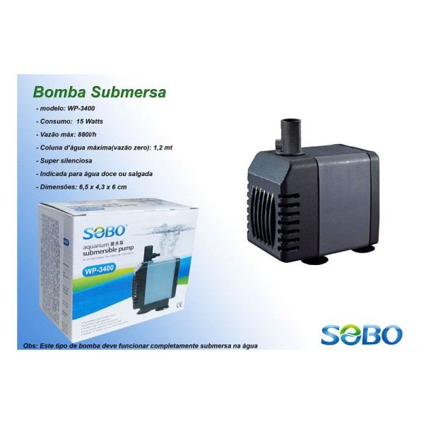 Encontraproduto.com.br - Bomba Submersa Sobo WP3400