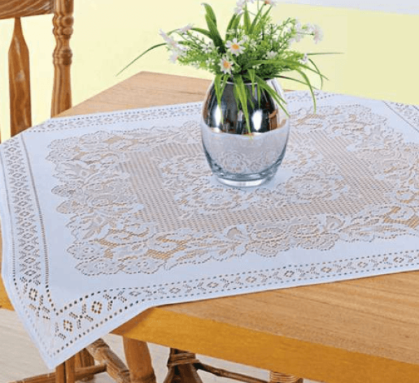 Toalha Cha Renda Flores 78x78cm 39078 Beija Flor