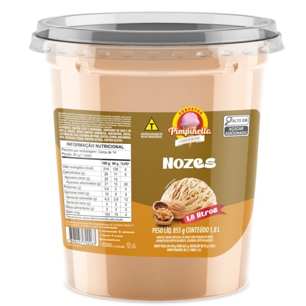 Encontraproduto.com.br - Sorvete Pimpinella Nozes 1,8L