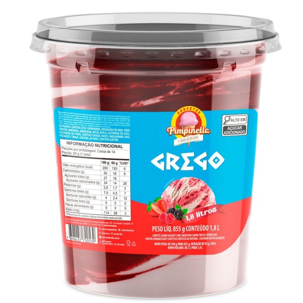 Encontraproduto.com.br - Sorvete Pimpinella Frutas Vermelhas Grego 1,8L