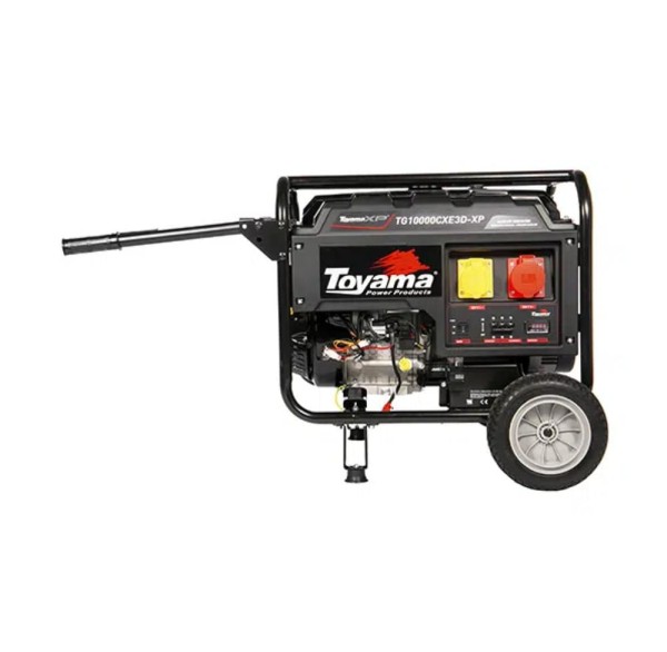 Encontraproduto.com.br - Gerador Gasolina TG10000CX3ED 10KVA com AVR Trif 220V Toyama