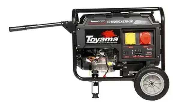 Encontraproduto.com.br - Gerador Gasolina TG10000CX3ED 10KVA com AVR Trif 220V Toyama