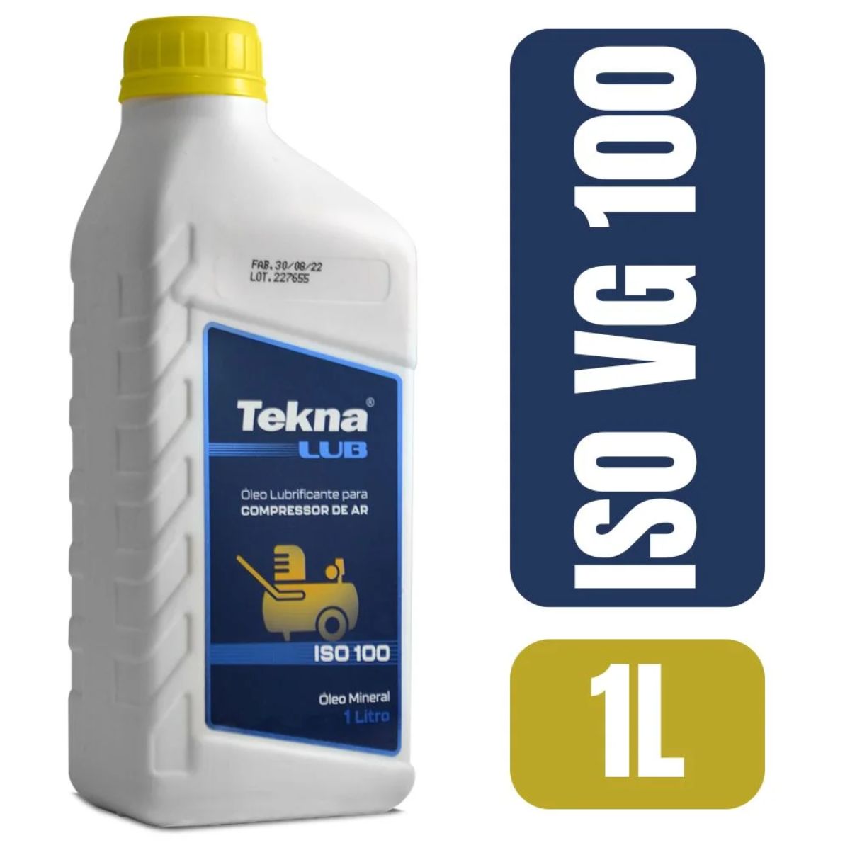 Óleo Lubrificante Para Compressor De Ar Pistão 1 Litro SAE 100 Tekna Óleo Mineral