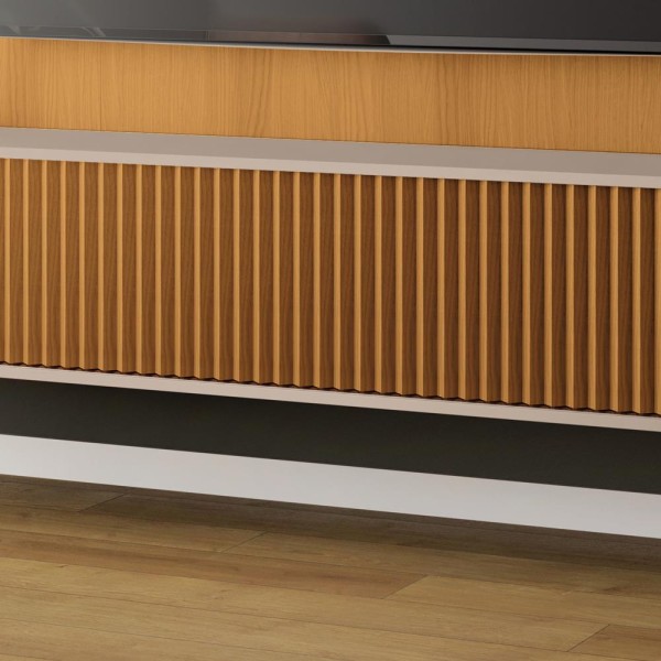 Encontraproduto.com.br - Painel para TV até 85 Polegadas com LED 2 Portas de Correr Empire HB Móveis