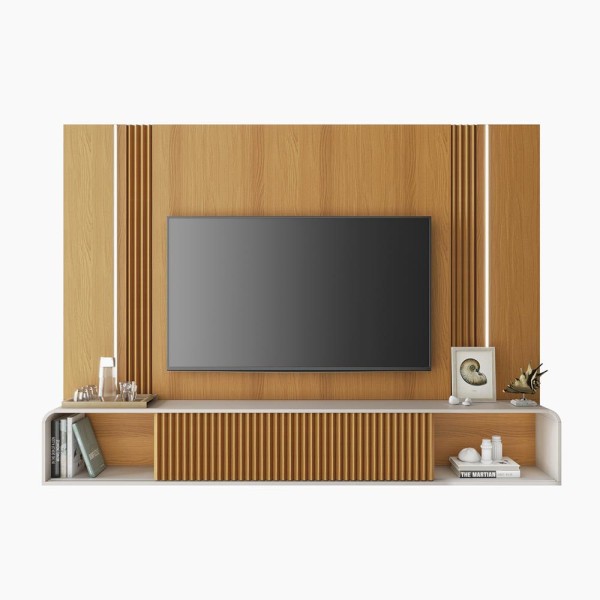 Encontraproduto.com.br - Painel para TV até 85 Polegadas com LED 2 Portas de Correr Empire HB Móveis