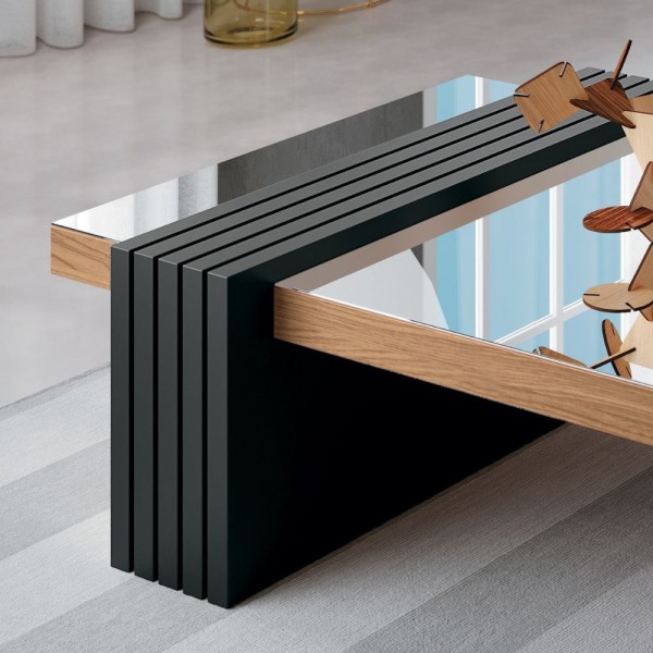 Encontraproduto.com.br - Mesa De Centro Hb Luna Com Espelho Freijo-preto