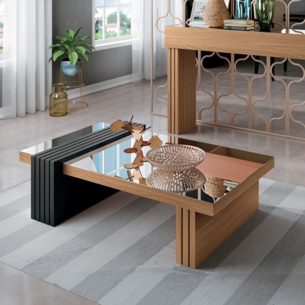 Encontraproduto.com.br - Mesa De Centro Hb Luna Com Espelho Freijo-preto