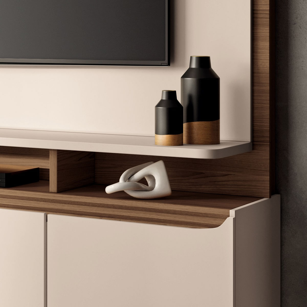 Encontraproduto.com.br - Estante Home para TV até 70 Polegadas 2 Portas 1 Gaveta Quantum HB Móveis