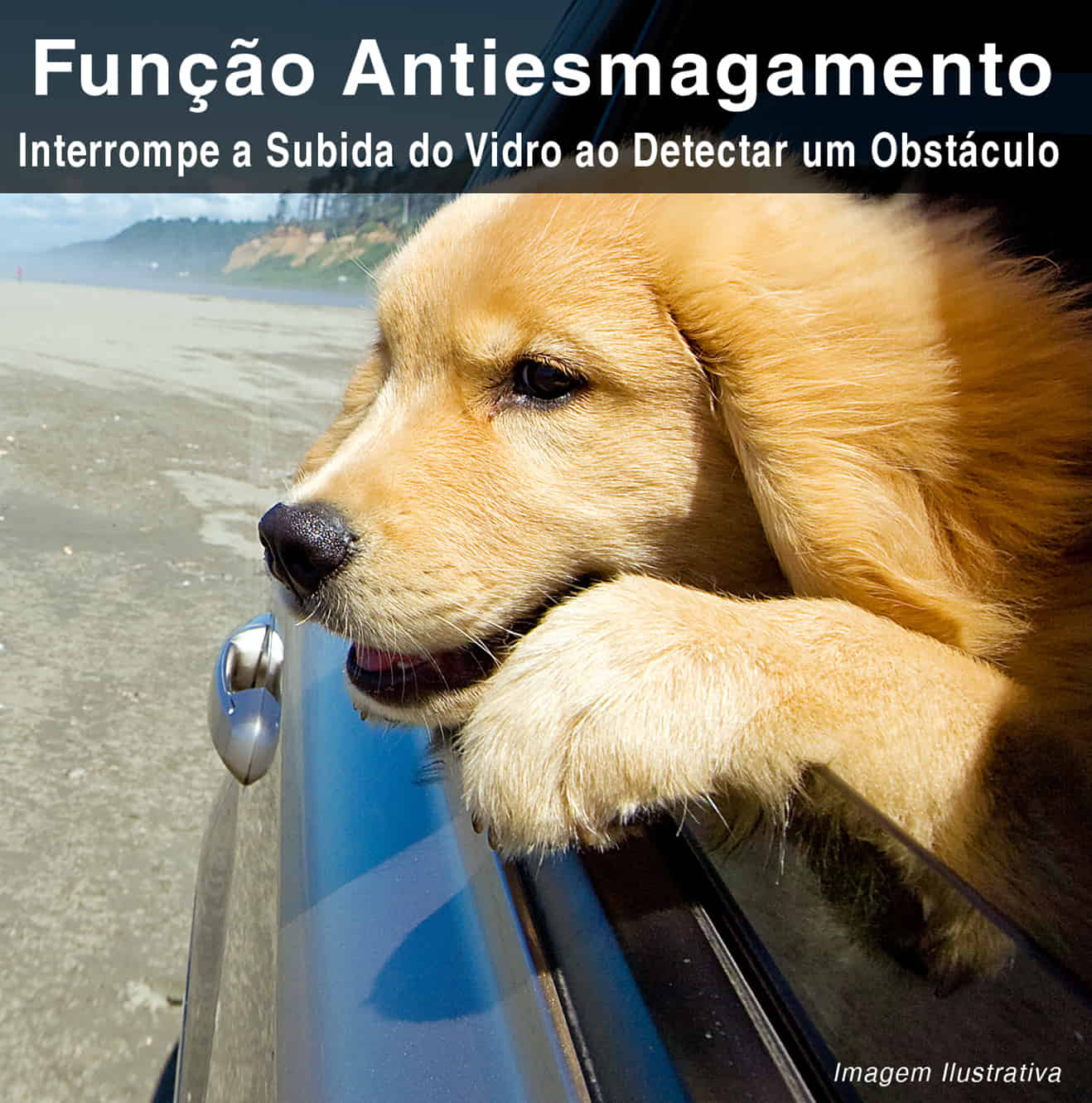 Encontraproduto.com.br - Módulo de Vidro Elétrico Unique Safe Soft AW 52R Sandero Logan Duster 2 Portas Antiesmagamento