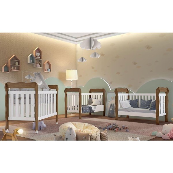 Encontraproduto.com.br - Berço Mini Cama Lila Carolina Baby