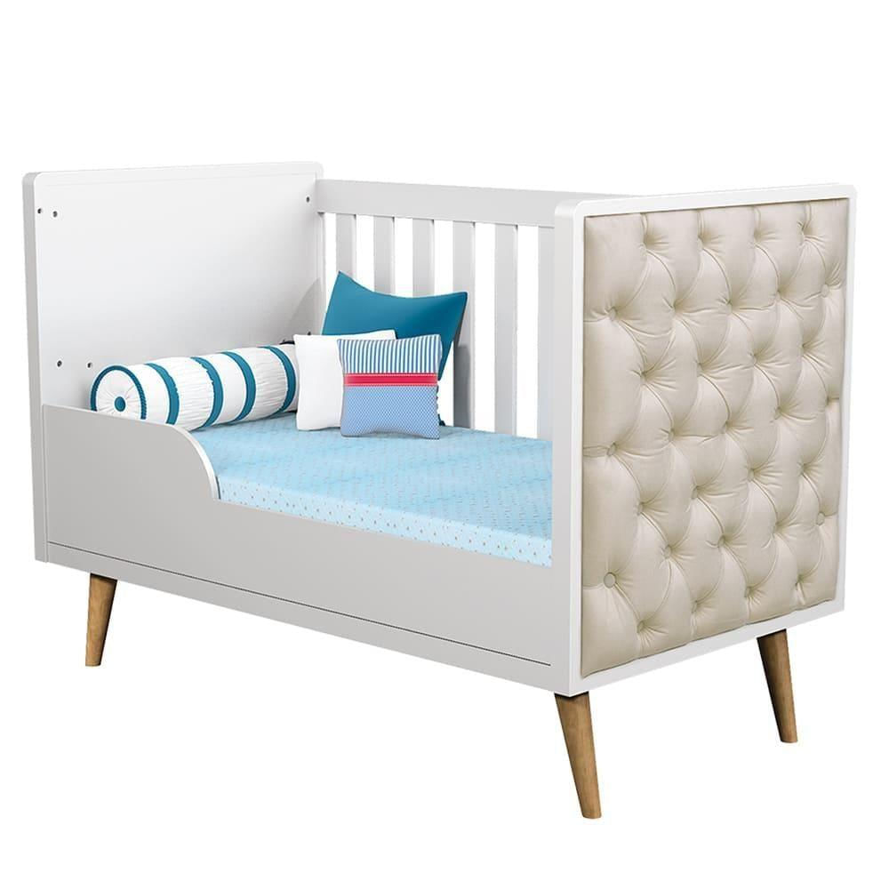 Berço Mini Cama Americano Retrô Capitonê Lorena Br Fosco Carolina Baby
