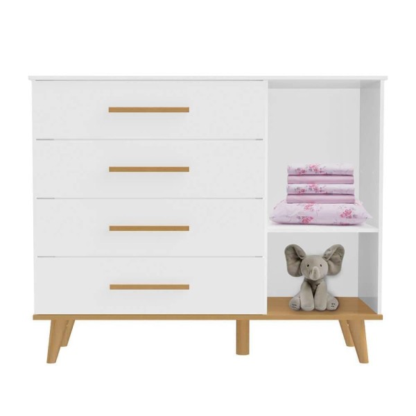 Encontraproduto.com.br - Quarto De Bebê Montessoriano Cama Casinha Branco