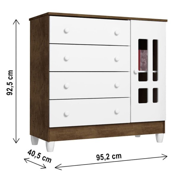 Encontraproduto.com.br - Quarto De Bebê Berço 3 Em 1 Lila Guarda Roupa Cômoda Branco
