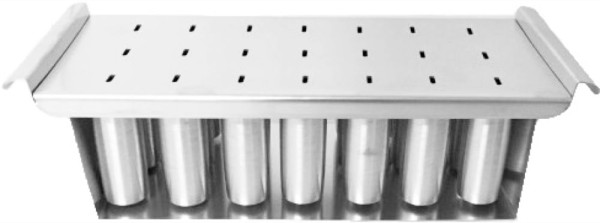Encontraproduto.com.br - Forma de Picolé Redonda com 21 Forminhas em Alumínio