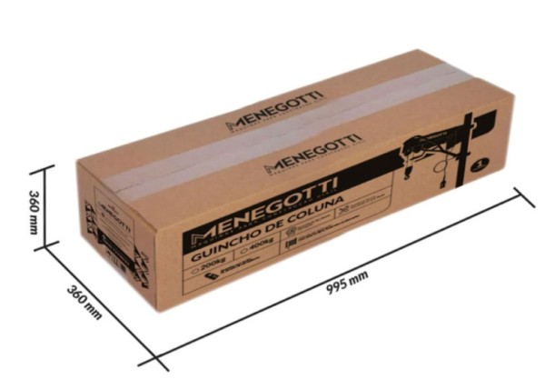 Encontraproduto.com.br - GUINCHO COLUNA Regulável MGC 200 60M MONOFASICO Menegotti