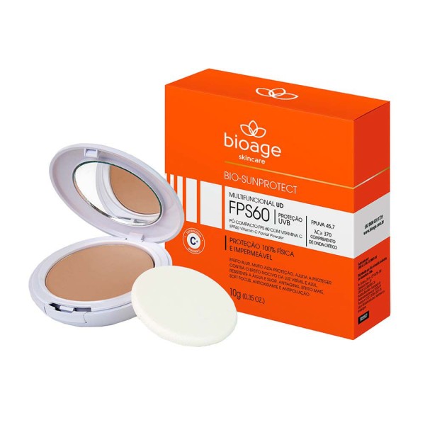 Encontraproduto.com.br - Pó Compacto com Vitamina C Bioage Bio Sunprotect FPS 60 - 10g