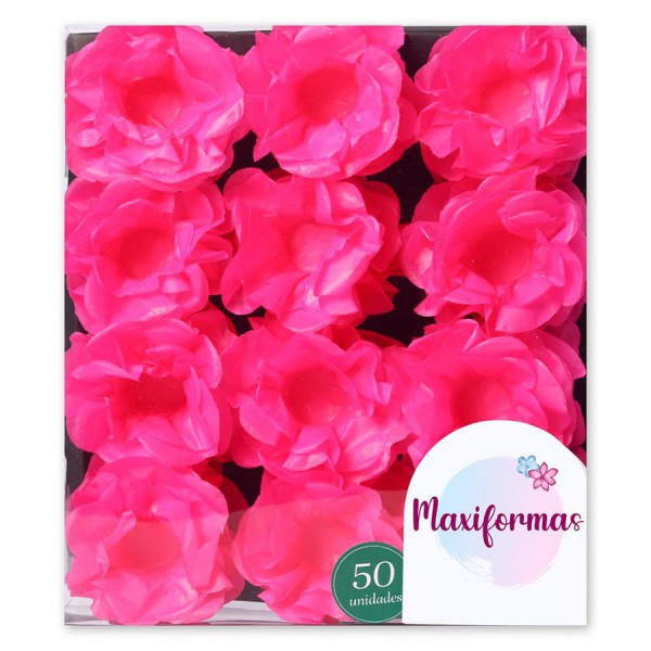 Forminha Decorativa Happy Mono Rosa Chiclete 50 Unidades MAXIFORMAS