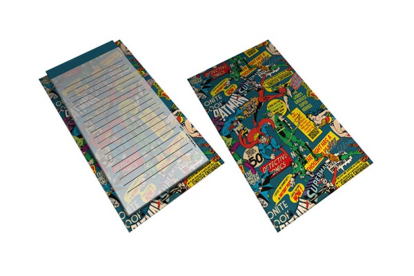 Encontraproduto.com.br - Bloco De Anotações Com Prancheta DC Super Heroes Azul