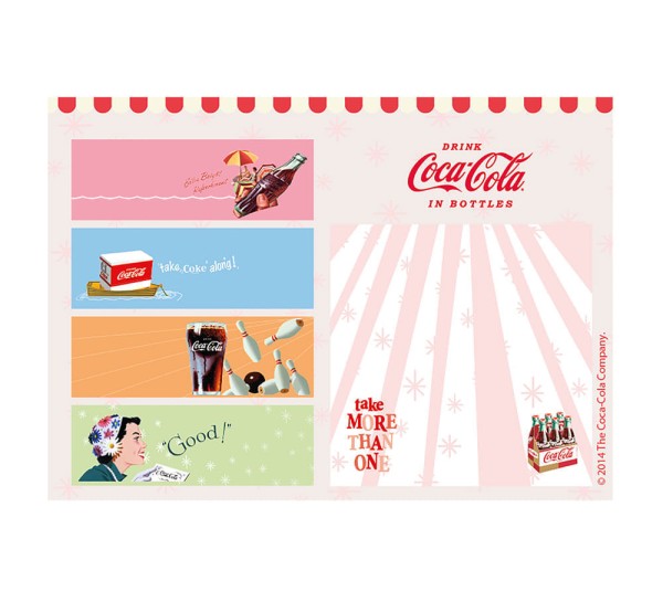Encontraproduto.com.br - Bloco De Notas c/ Adesivo Coca-Cola All Kinds of Vintage
