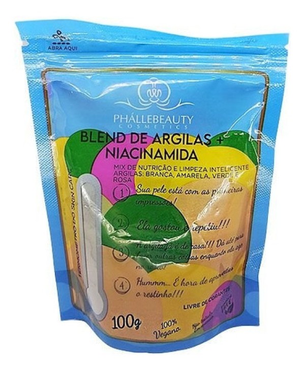 Blend de Argilas + Niacinamida Phállebeauty