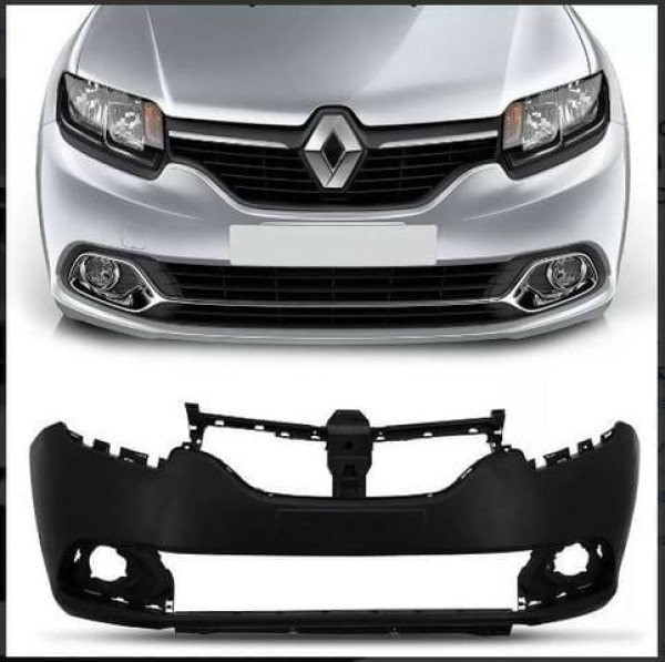 Parachoque Dianteiro Renault Sandero 2014 a 2018 Preto Liso 4105I DTS
