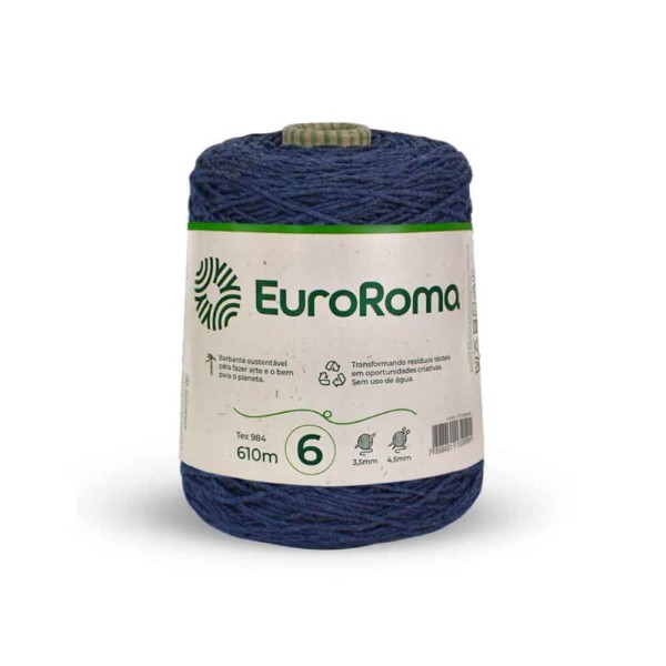 Fio Barbante Azul Marinho 4/6 600g  610m - Euroroma Barbante Az Mar 4/6 600g 610m Euroroma