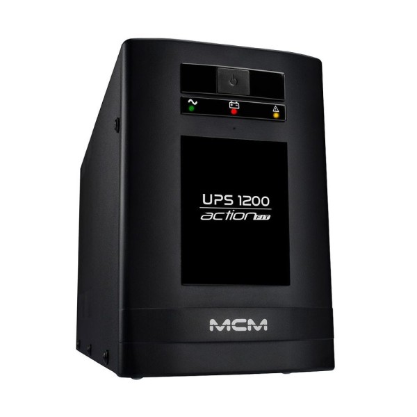 Encontraproduto.com.br - Nobreak Mcm 1200va, Ups 1200 Action Fit, Mono 115v-127v, Saída 115v, 6t, 1x Bat. 12v-7ah - Ups0251