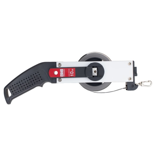 Encontraproduto.com.br - Trena de Profundidade 10 Metros com Prumo N.10 de latão graduado Fita Inox 13mm Corpo em alumínio Fabricada na Alemanha BMI 173N40010LL