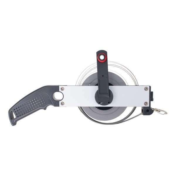 Encontraproduto.com.br - Trena de Profundidade 30 Metros com Prumo N.10 de latão graduado Fita Inox 13mm Corpo em alumínio Fabricada na Alemanha BMI 173N40030L