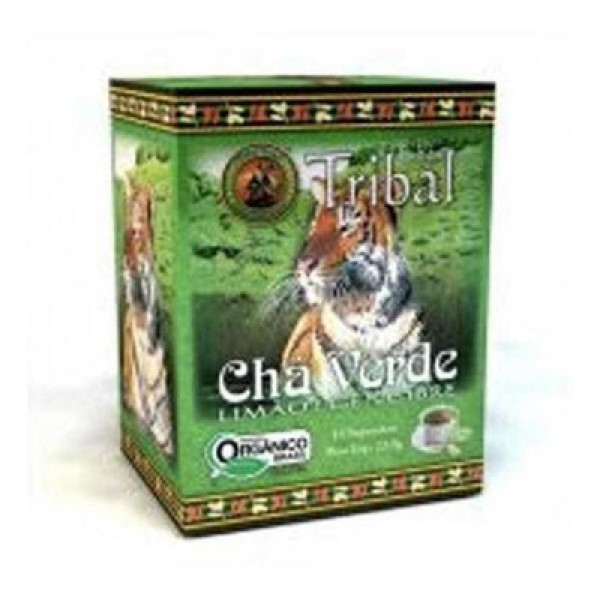 Encontraproduto.com.br - Chá Verde com Limão e Gengibre Orgânico com 15 sachês 22g Tribal Brasil