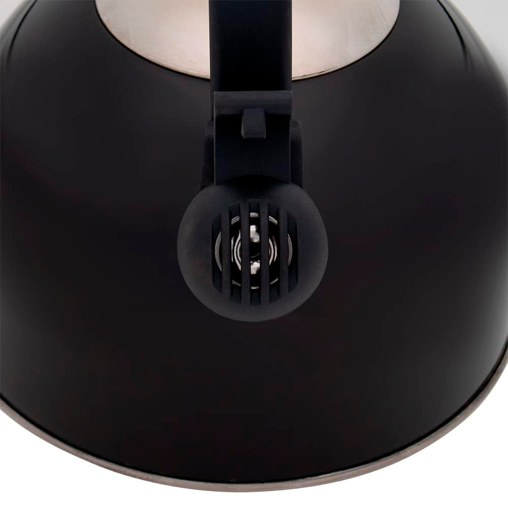 Encontraproduto.com.br - Chaleira Inox Preta Com Apito 2 Litros Mimo Style Bule De Chá Para Ferver Água Jarra Portátil Com Alça