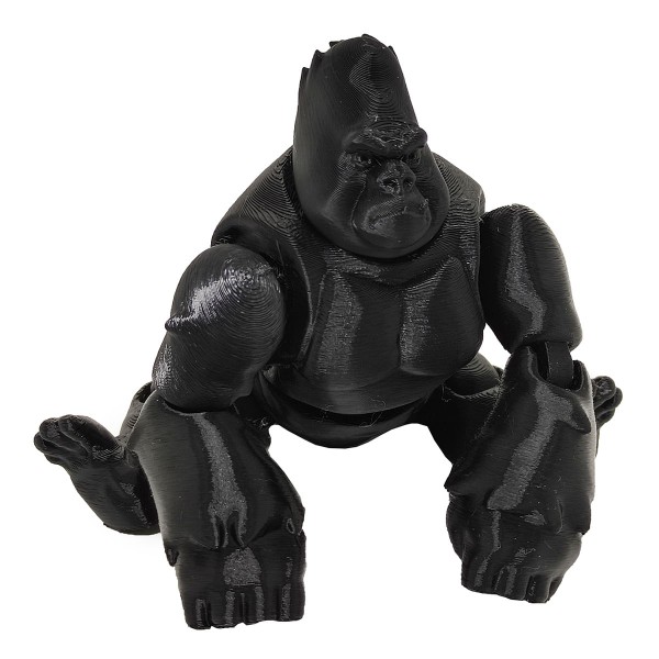Encontraproduto.com.br - Boneco Gorila Articulado Impressão 3d Decoração 15 cm Geek Brinquedo Preto