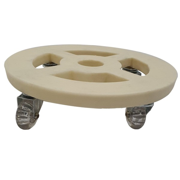 Encontraproduto.com.br - Suporte Redondo Bege Roda 30Cm Para Vasos - Alpe & Aritana
