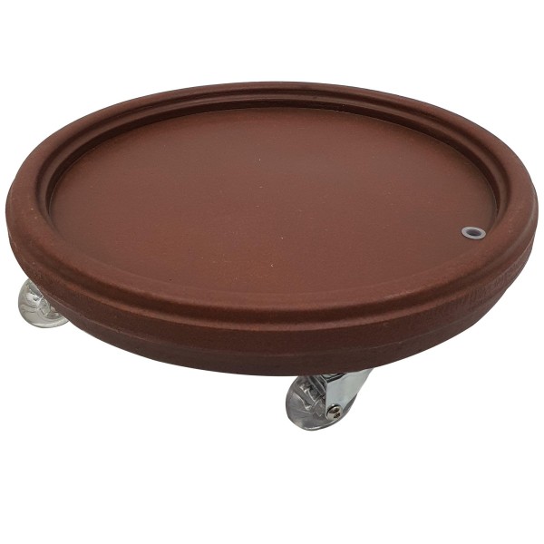 Encontraproduto.com.br - Prato Redondo Com Roda 25Cm Para Vasos - Alpe & Aritana