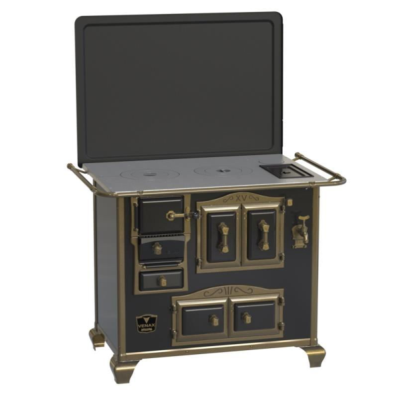 Fogão à Lenha Venax N2 Gabinete Imperador Premium Preto