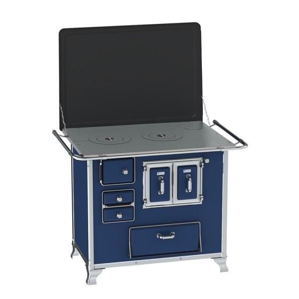 Encontraproduto.com.br - Fogão a Lenha N 2 Azul com Tampa Saida Direita Venax