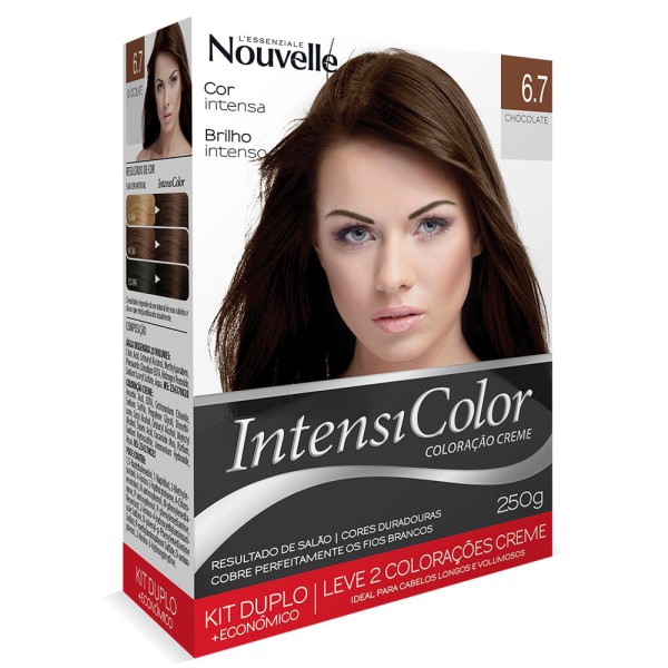 Encontraproduto.com.br - Tintura Capilar Intensi Color Kit 6.7 Chocolate 2 Unidades