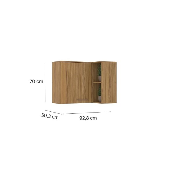 Encontraproduto.com.br - Armário Aéreo Para Canto Co7112 Concept Prime Ipe Decibal