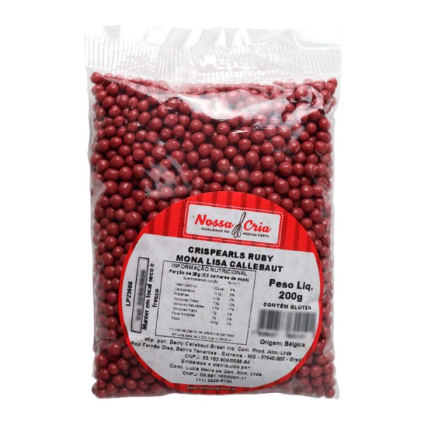 Encontraproduto.com.br - Crispearls Chocolate Ruby 200g Monalisa Callebaut - NOSSA CRIA