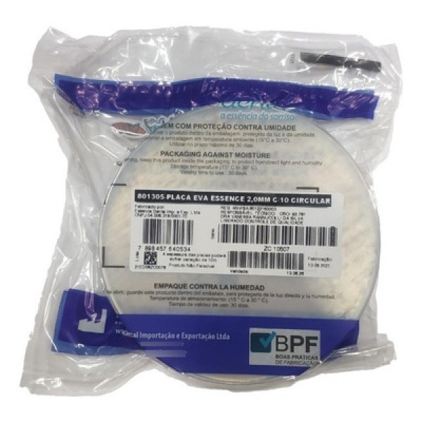 Placa Eva 2,0mm Quadrada Com 10 - Vh Essence