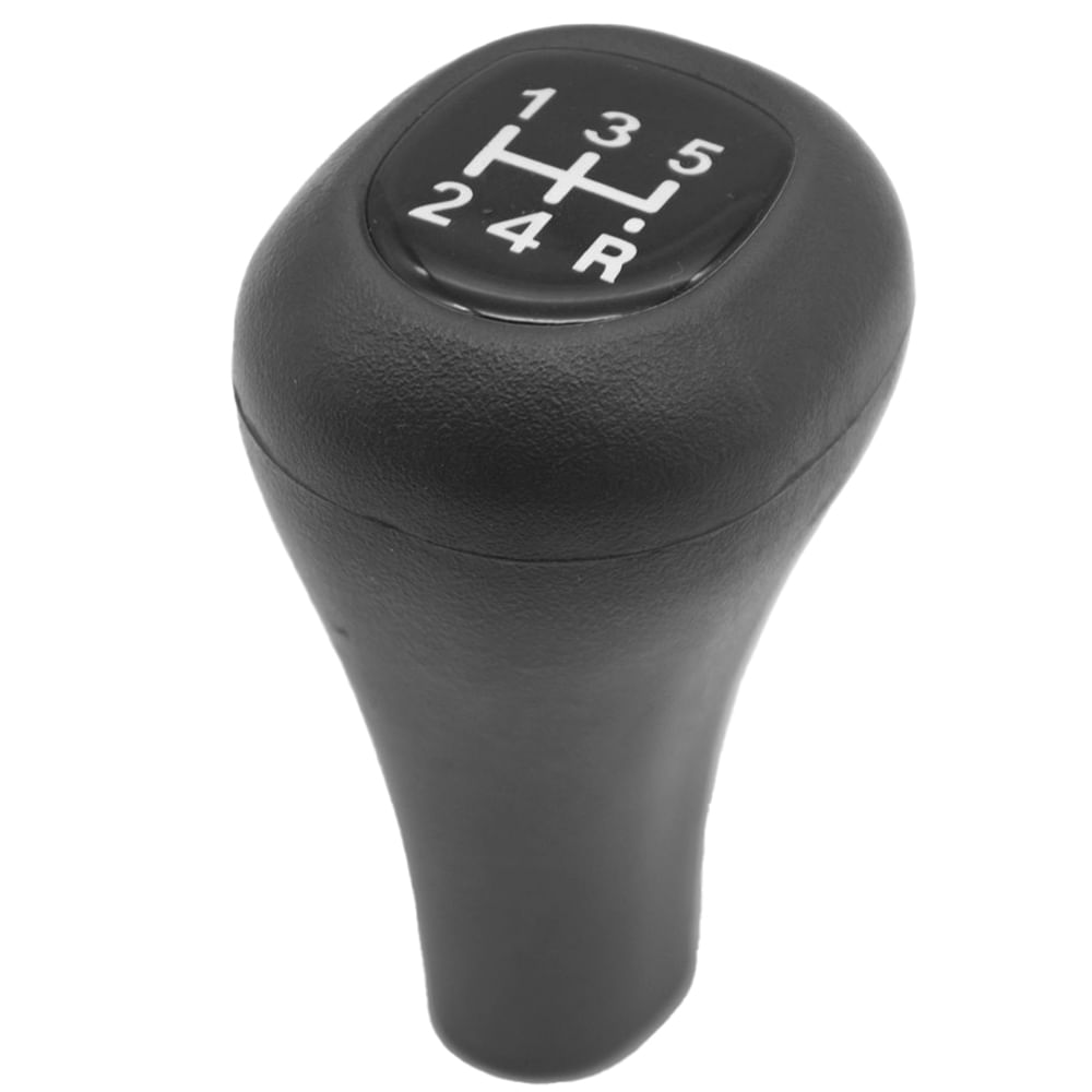 Encontraproduto.com.br - Manopla Bola Câmbio Courier Fiesta Ka 95 a 2000 5 Marchas Cinza Com Resina Preta