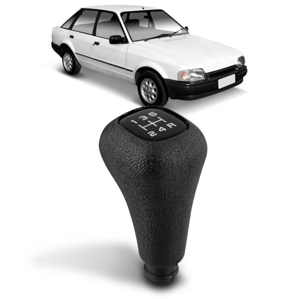 Encontraproduto.com.br - Bola de Câmbio Manopla Curta Escort 1993 a 1996 Preto 5 Marchas Ré para Trás