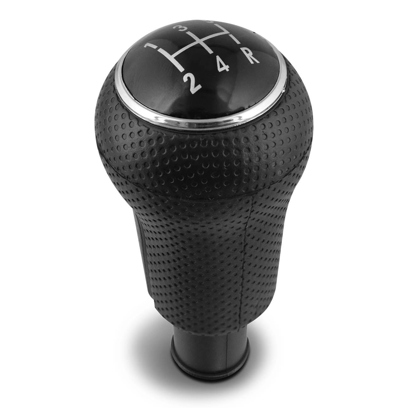 Encontraproduto.com.br - Manopla Bola Câmbio Gol G2 G3 G4 Santana 5 Marchas Preto Com Aro Cromado Ré Para Trás