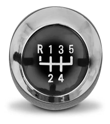 Encontraproduto.com.br - Bola Câmbio Manopla Onix Prisma Spin 13 a 19 Sonic 12 a 14 Cobal 12 a 19 Cinza Aro Cromado 5 Marchas
