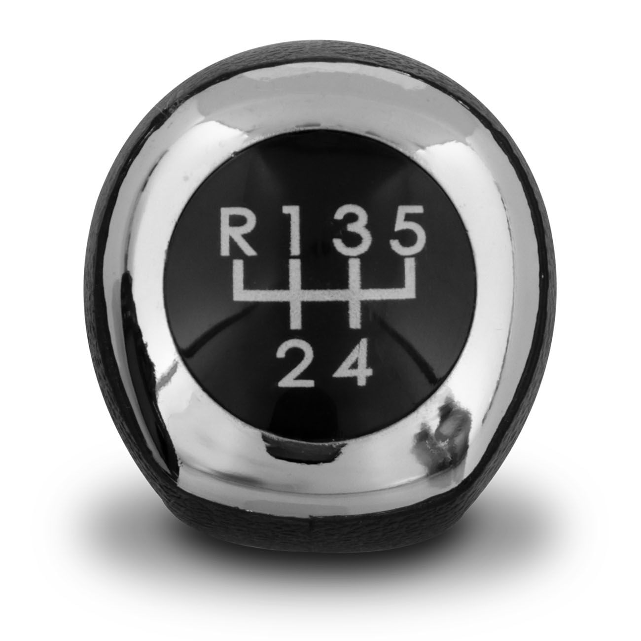 Encontraproduto.com.br - Bola de Câmbio Manopla HB20 Hatch 2012 a 2019 HB20S Sedan HB20X 2013 a 2019 Preto com Aro Cromado