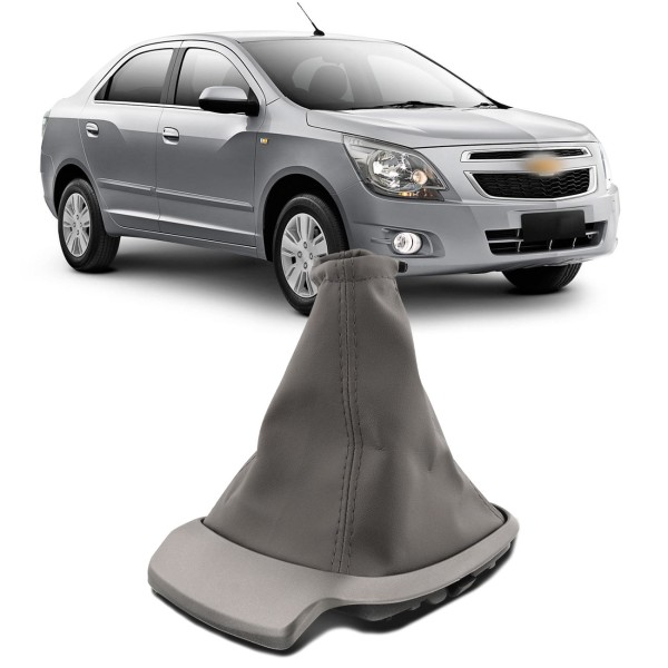 Encontraproduto.com.br - Coifa de Câmbio sem Manopla Cobalt 2012 a 2020 Cinza com Base Cinza Fosco em Courvin