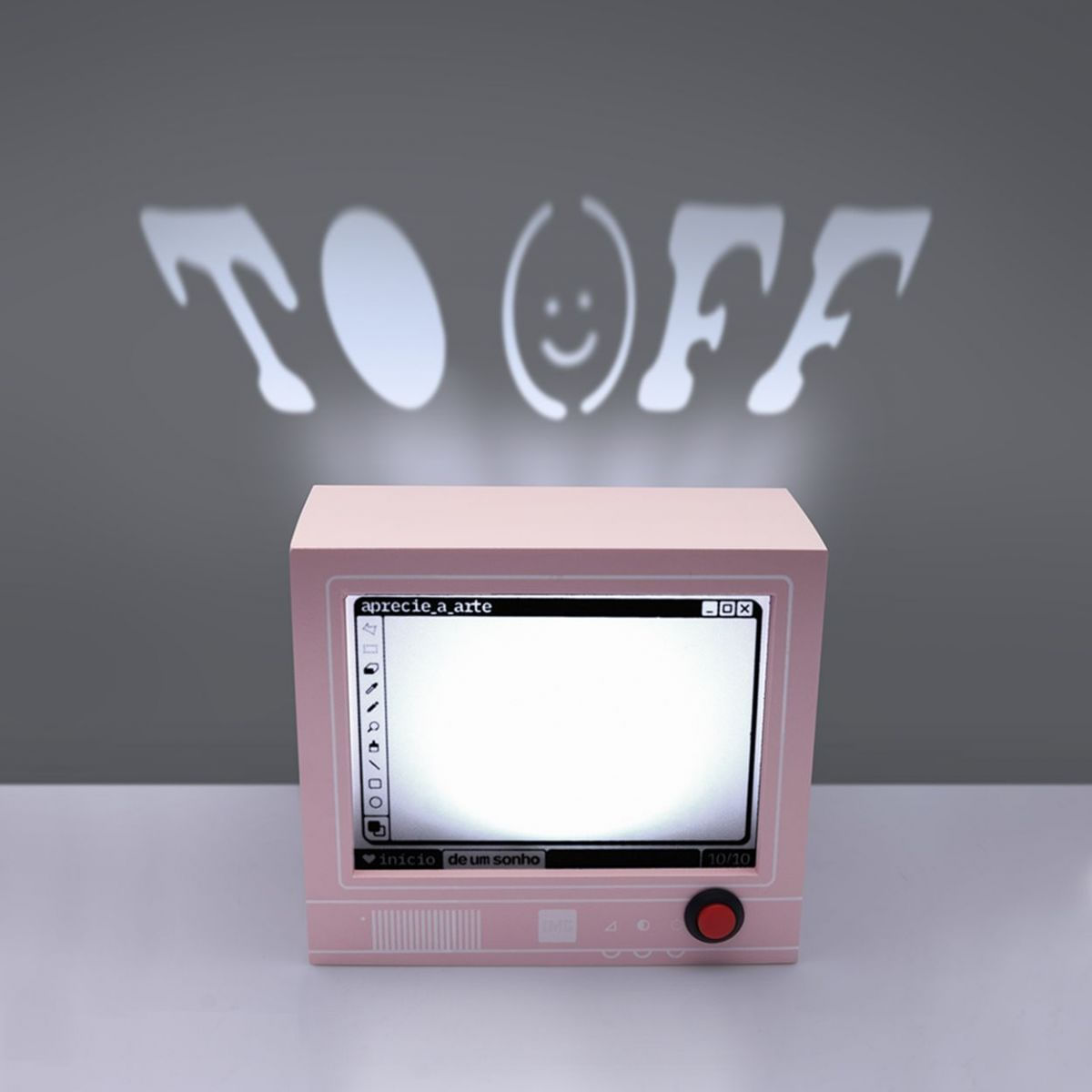 Encontraproduto.com.br - Luminária Projetora e Lousa Monitor Rosa