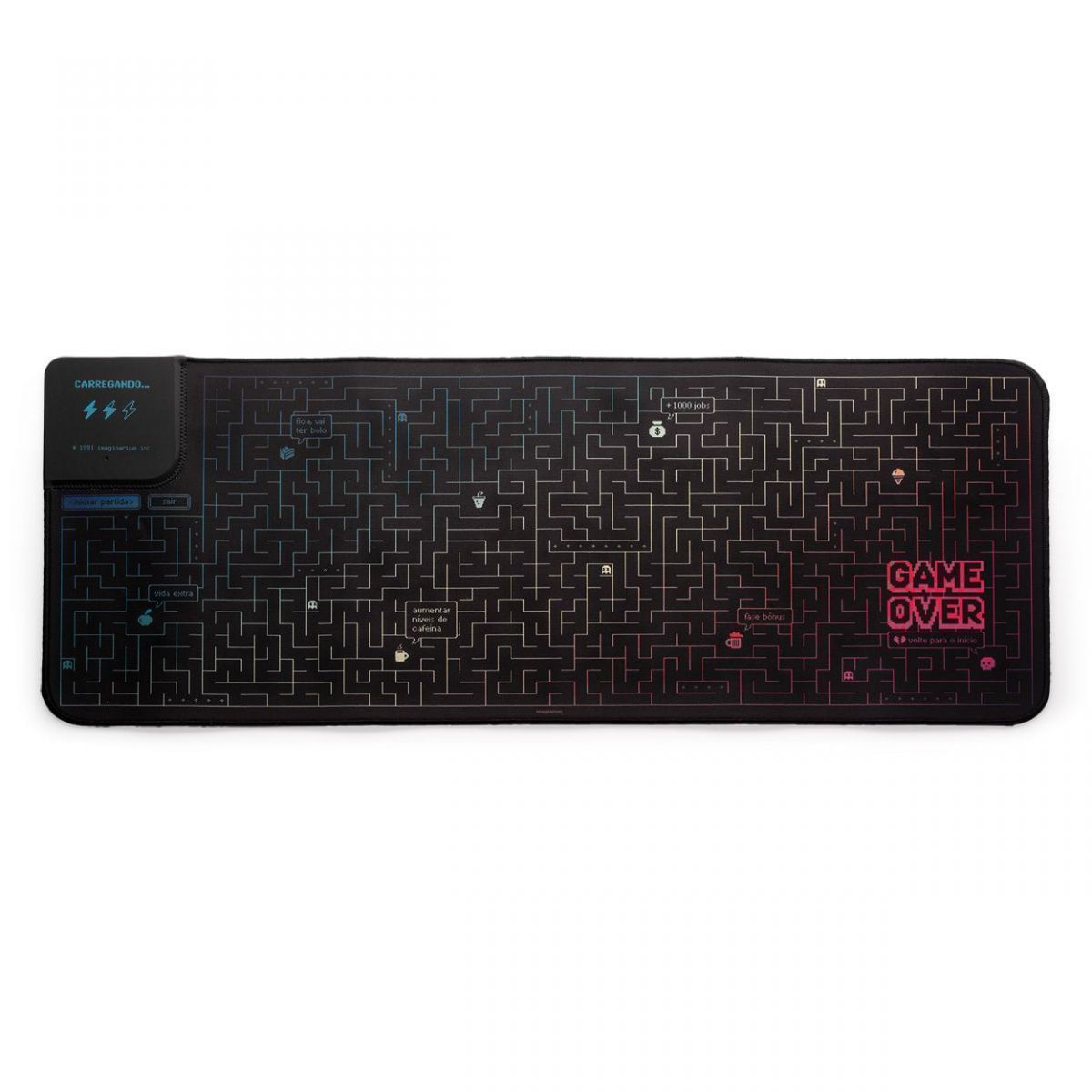 Encontraproduto.com.br - Mousepad e Carregador por Indução Sem Fio Game Over